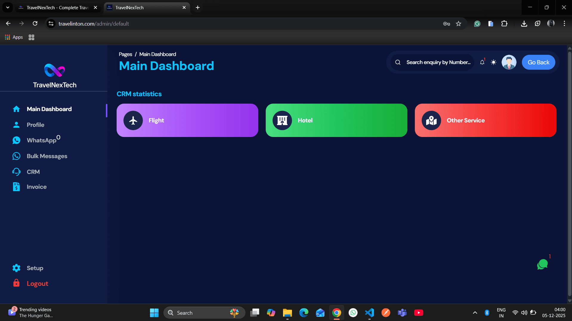 Inquiry Management Dashboard